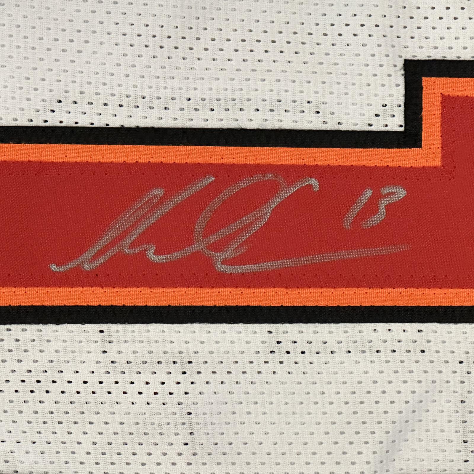 Autographed Mike Evans Tampa Bay (White #13) Custom Jersey - Beckett-Powers Sports Memorabilia