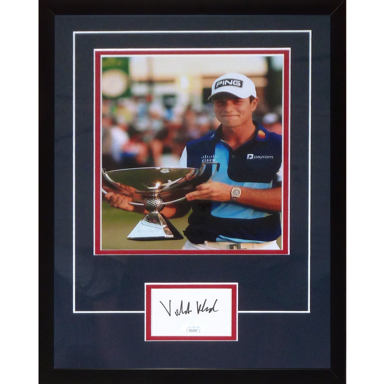 Autographed Viktor Hovland Golf (Fedex Cup Trophy) "Signature Series" Frame - JSA-Powers Sports Memorabilia