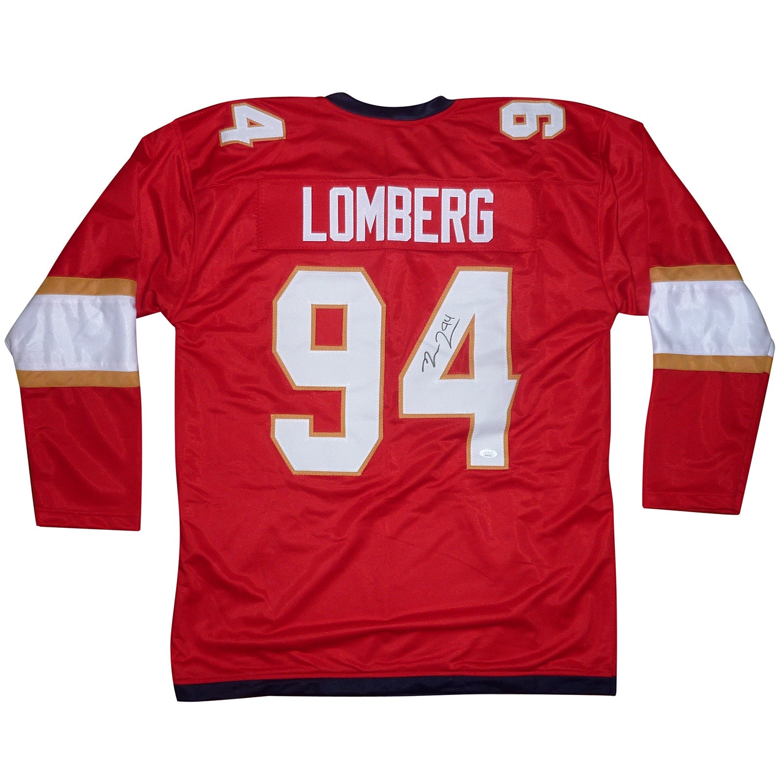 Autographed Ryan Lomberg Florida (Red #94) Custom Hockey Jersey - JSA-Powers Sports Memorabilia