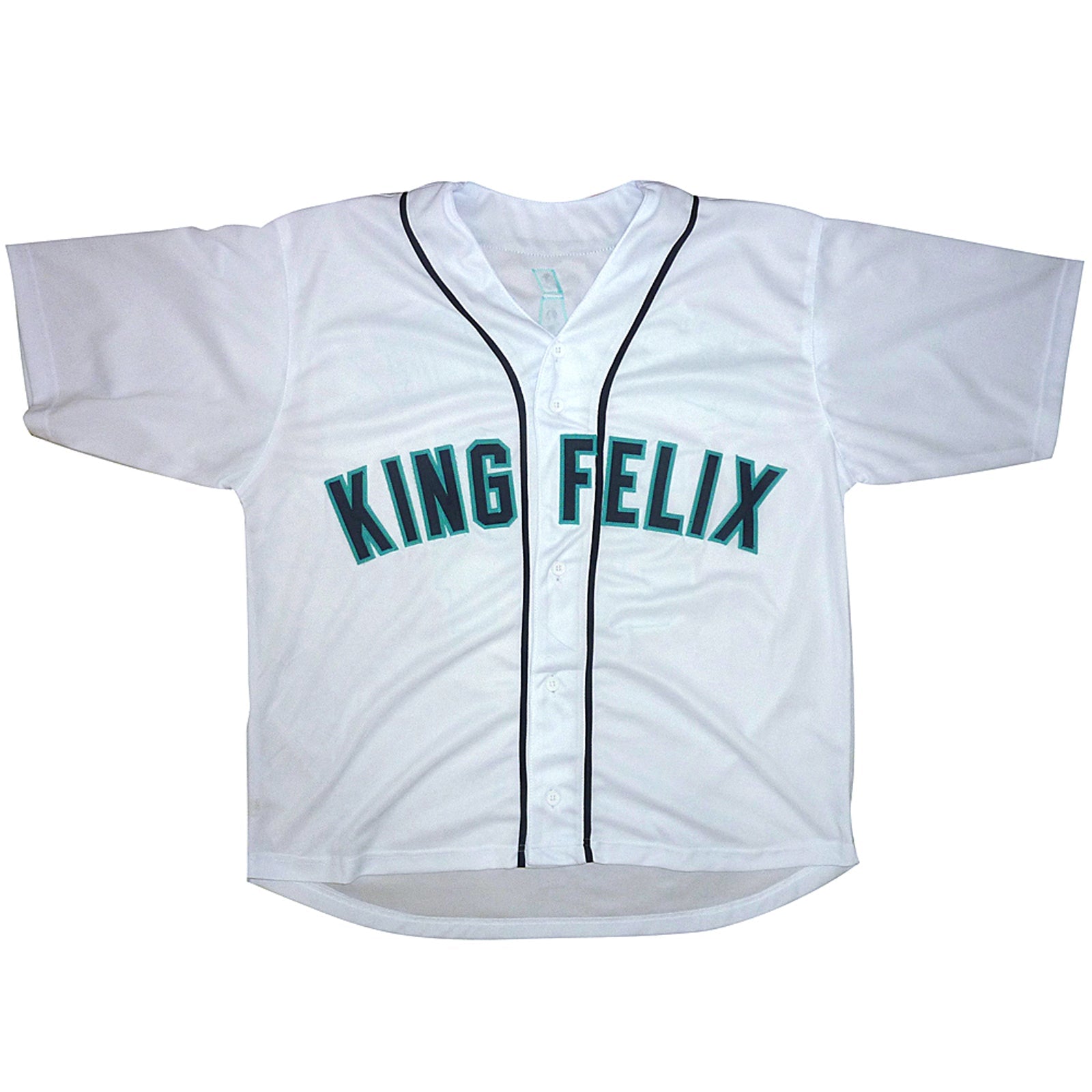 Autographed Felix Hernandez Seattle "King Felix" (White #34) Custom Jersey - JSA-Powers Sports Memorabilia