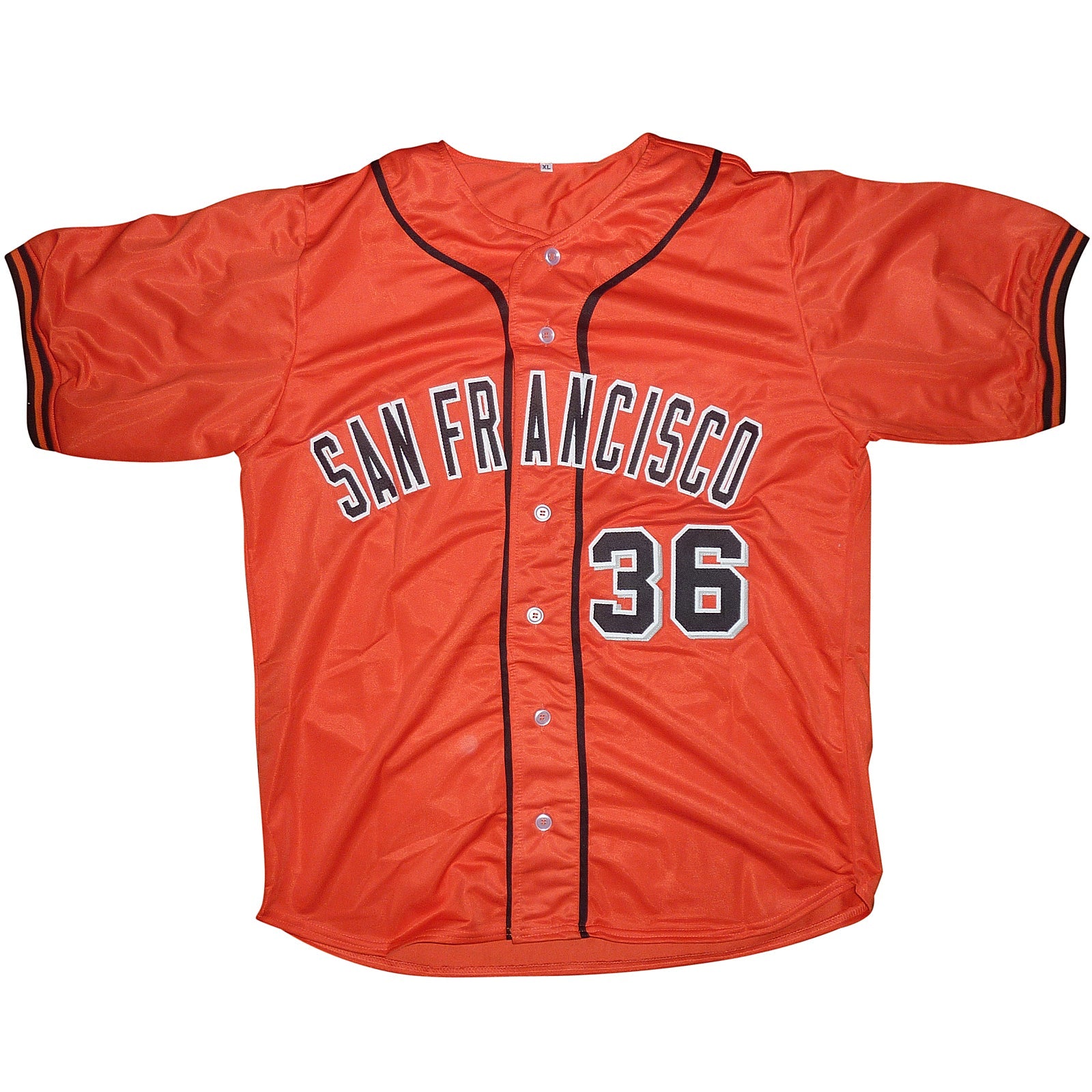 Autographed Gaylord Perry San Francisco (Orange #36) Custom Jersey - JSA-Powers Sports Memorabilia