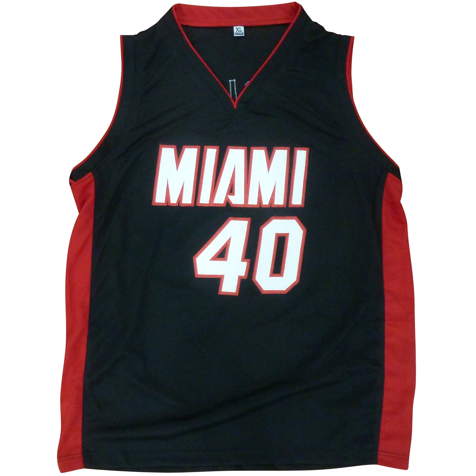Autographed Udonis Haslem Miami (Black #40) Custom Jersey - Beckett-Powers Sports Memorabilia