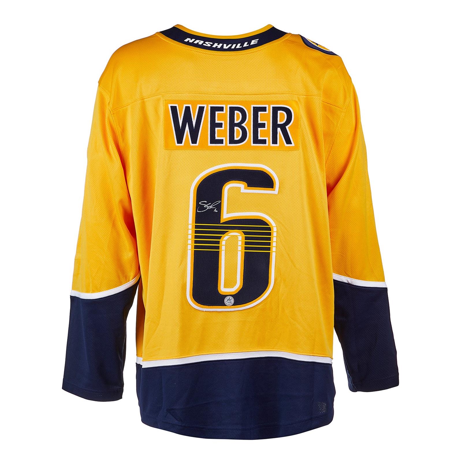 Autographed Shea Weber Nashville Predators (Gold #6) Breakaway Jersey-Powers Sports Memorabilia