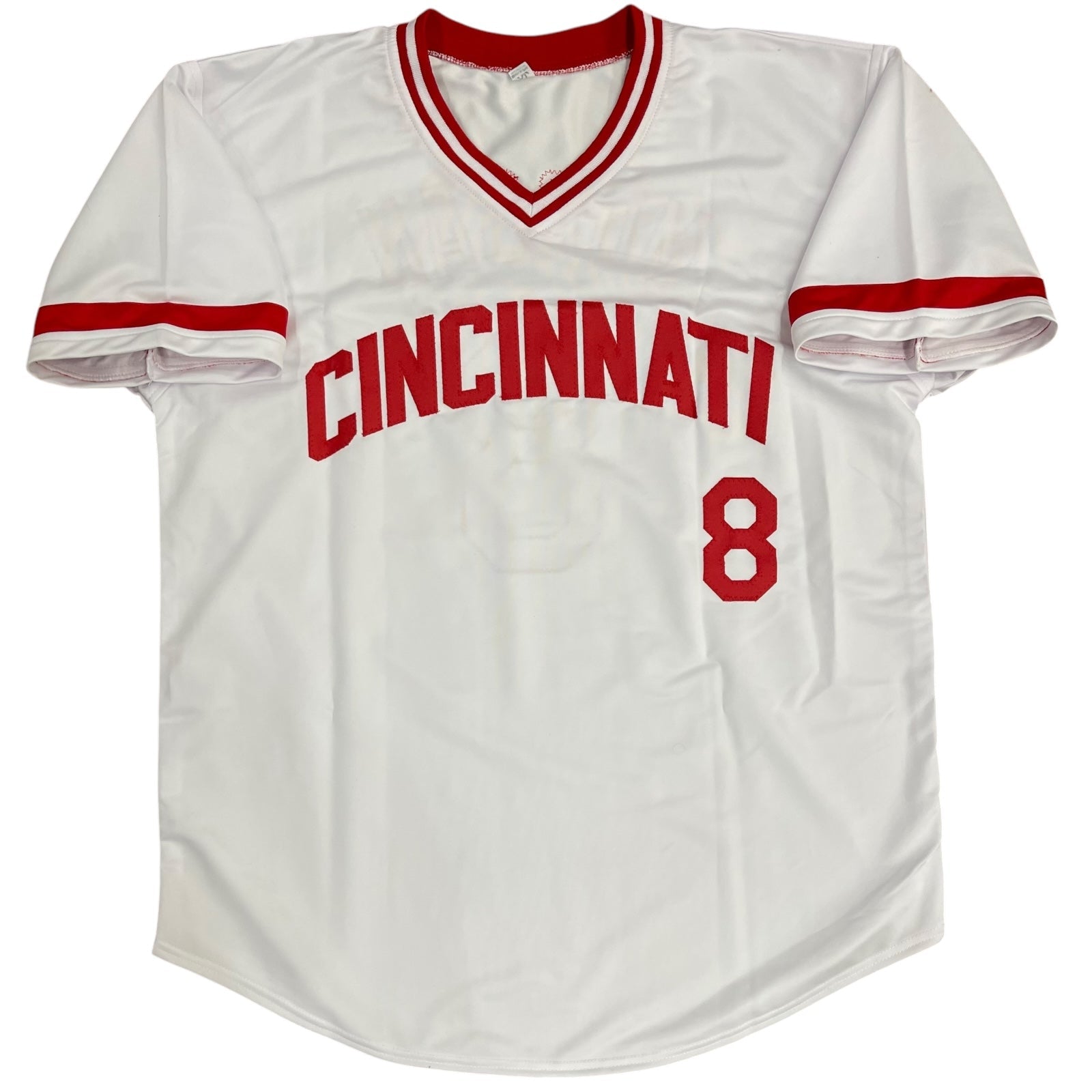 Autographed Joe Morgan Cincinnati (White #8) Custom Jersey w/ "HOF 90" - JSA-Powers Sports Memorabilia