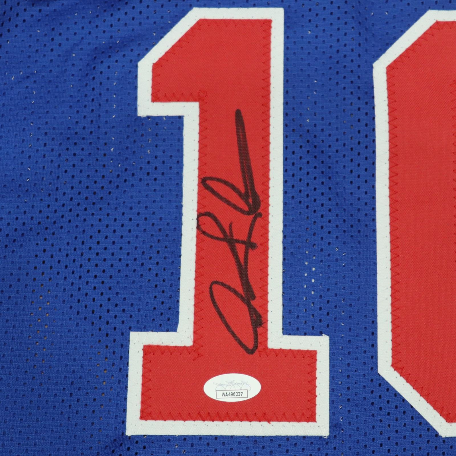 Autographed Dennis Rodman Detroit (Blue #10) Custom Jersey - JSA-Powers Sports Memorabilia