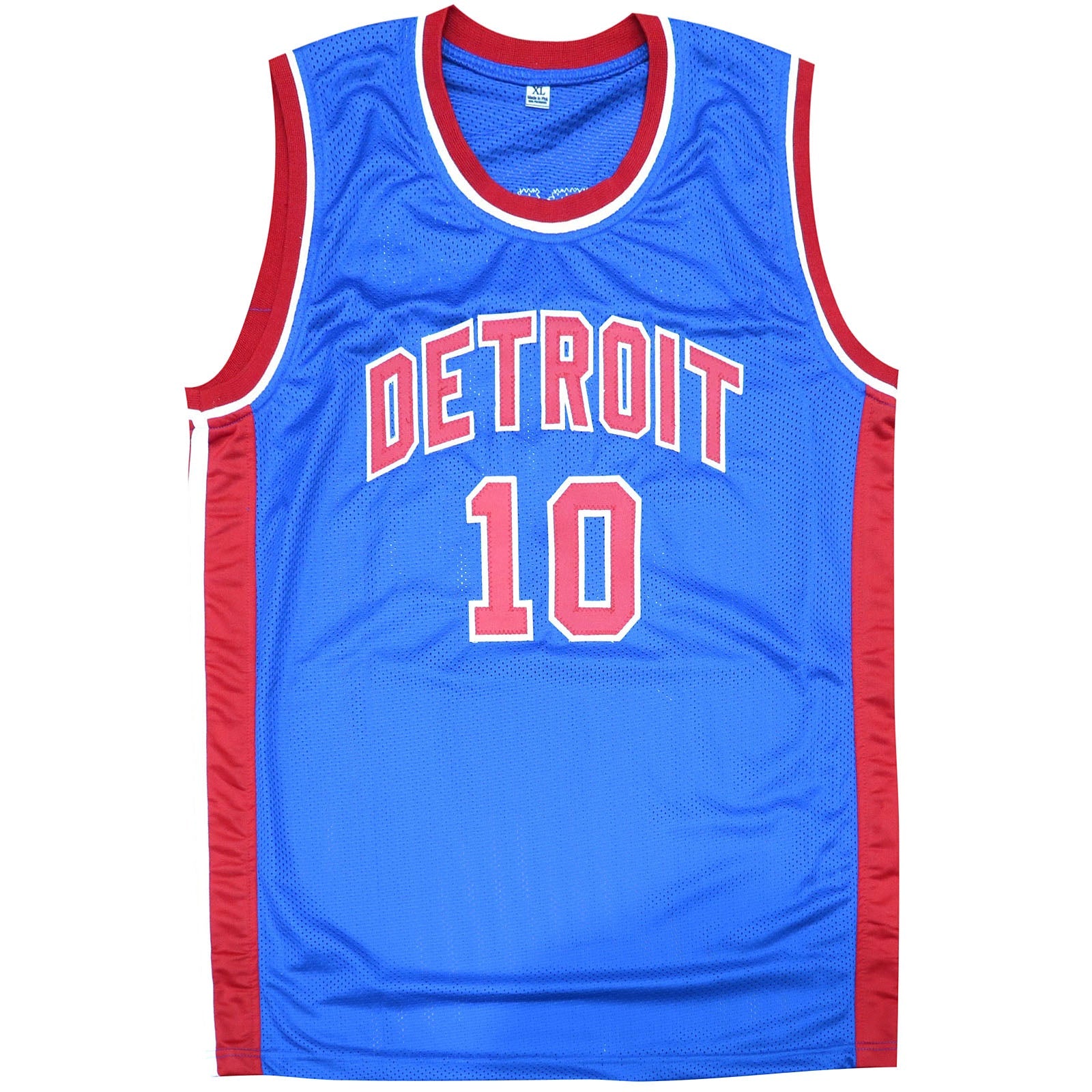 Autographed Dennis Rodman Detroit (Blue #10) Custom Jersey - JSA-Powers Sports Memorabilia