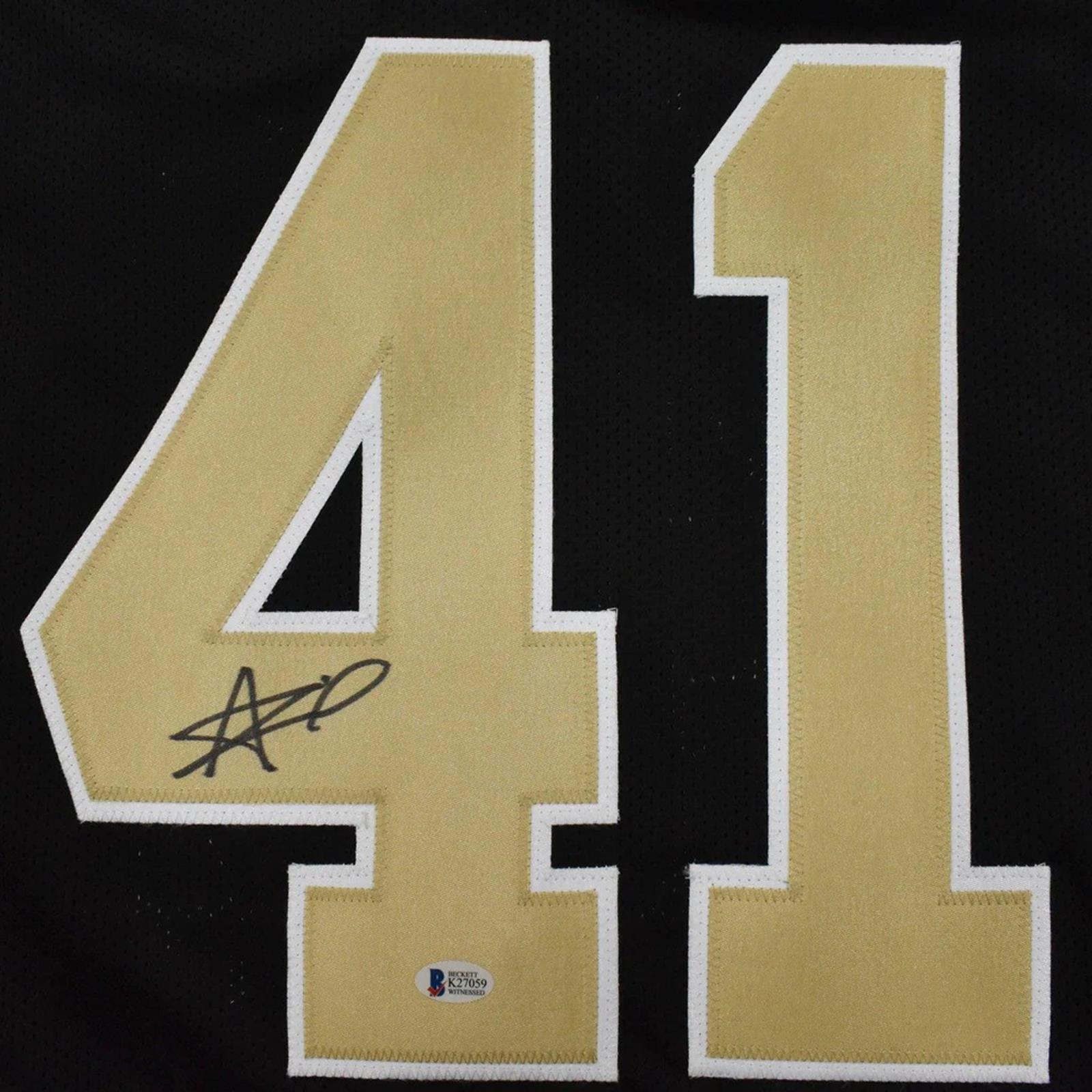 Autographed Alvin Kamara New Orleans (Black #41) Custom Jersey - Beckett-Powers Sports Memorabilia