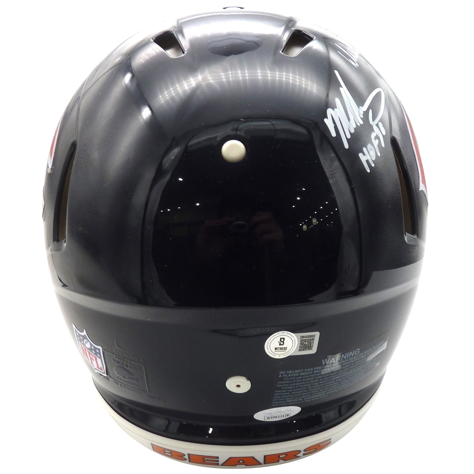 Autographed Monsters of the Midway Dick Butkus, Mike Singletary And Brian Urlacher Chicago Bears Authentic Proline Helmet - Beckett-Powers Sports Memorabilia
