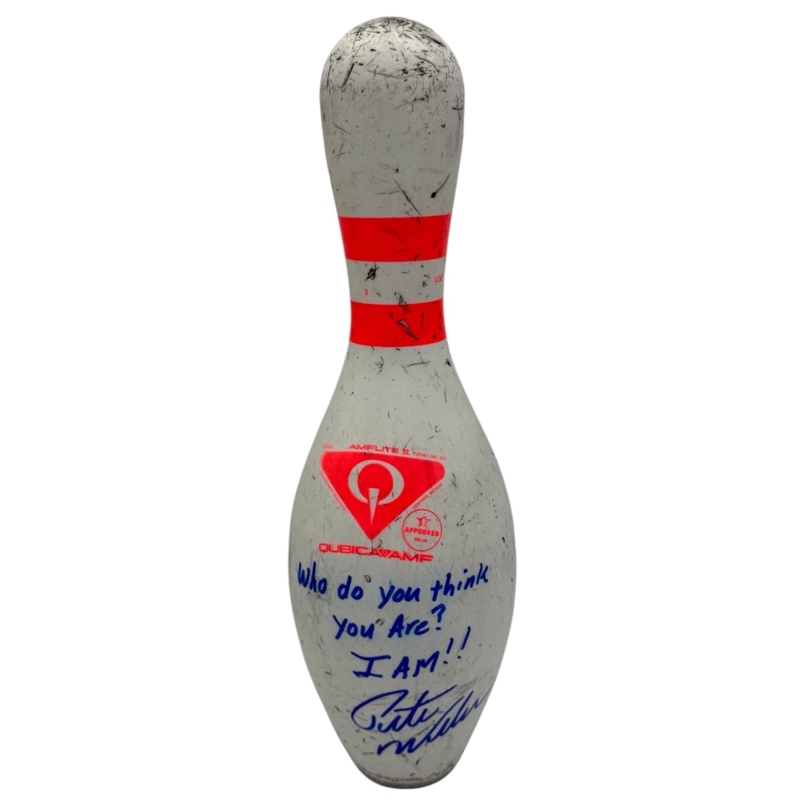 Autographed Pete Weber Bowling Pin with Long Inscription - JSA-Powers Sports Memorabilia
