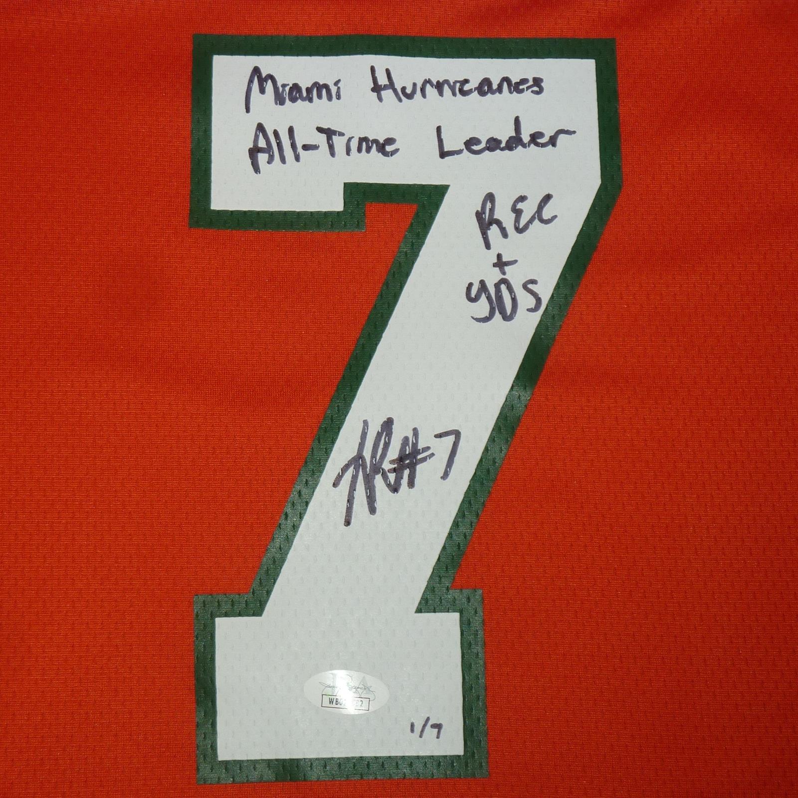 Autographed Xavier Restrepo Miami Hurricanes (Orange #7) Adidas Jersey - Limited Edition - JSA-Powers Sports Memorabilia