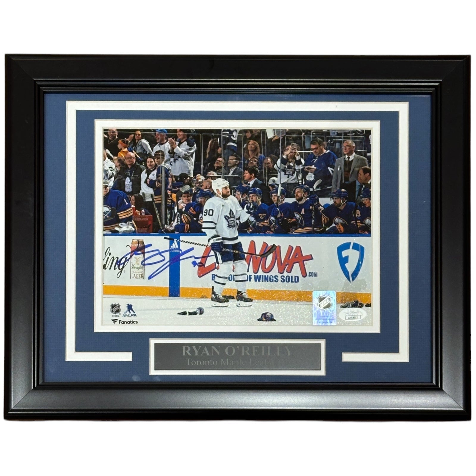 Autographed Ryan O'Reilly Toronto Maple Leafs (Hat Trick) Deluxe Framed 8x10 Photo - JSA-Powers Sports Memorabilia