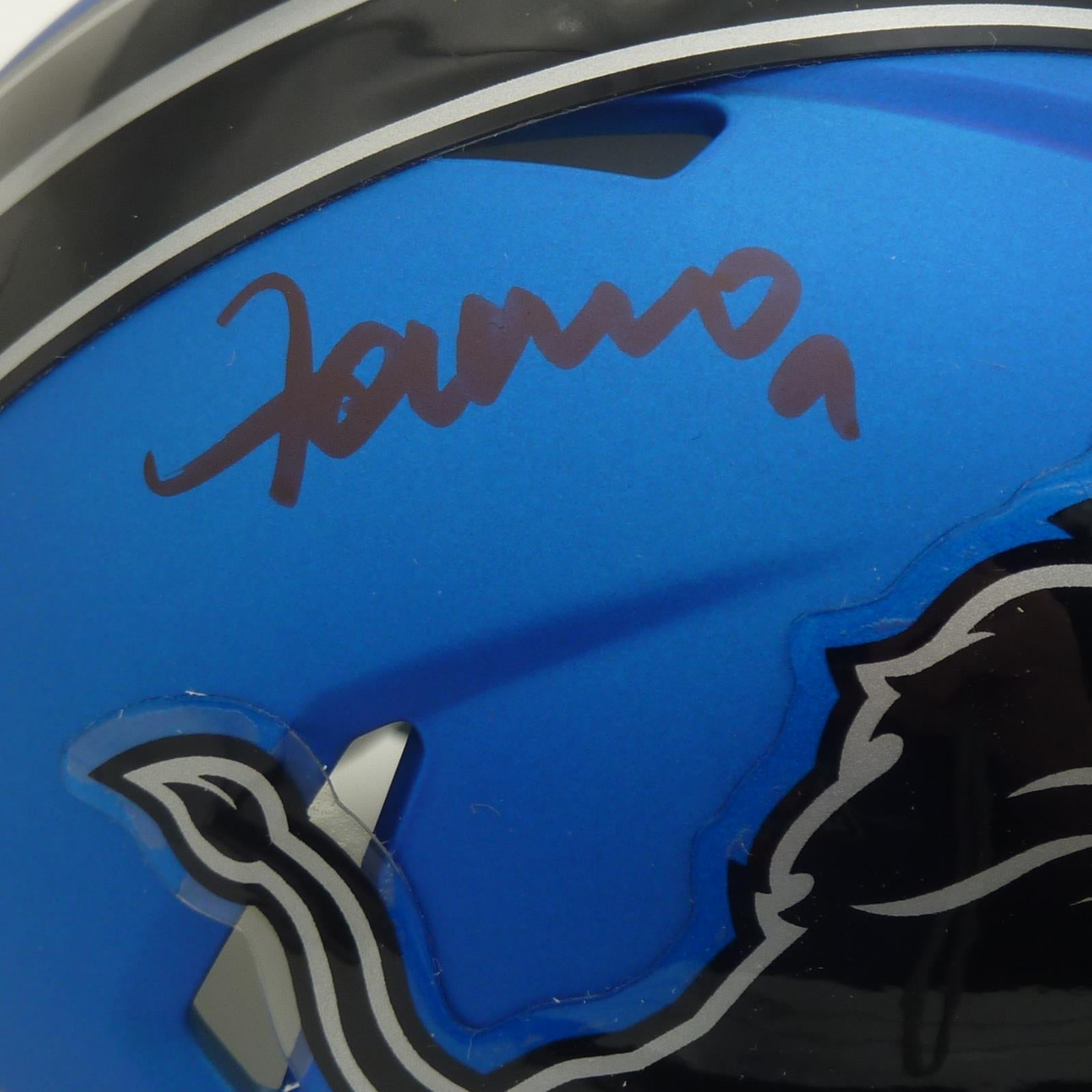Autographed Jameson Williams Detroit Lions (2024 Alternate) Mini Helmet - Beckett