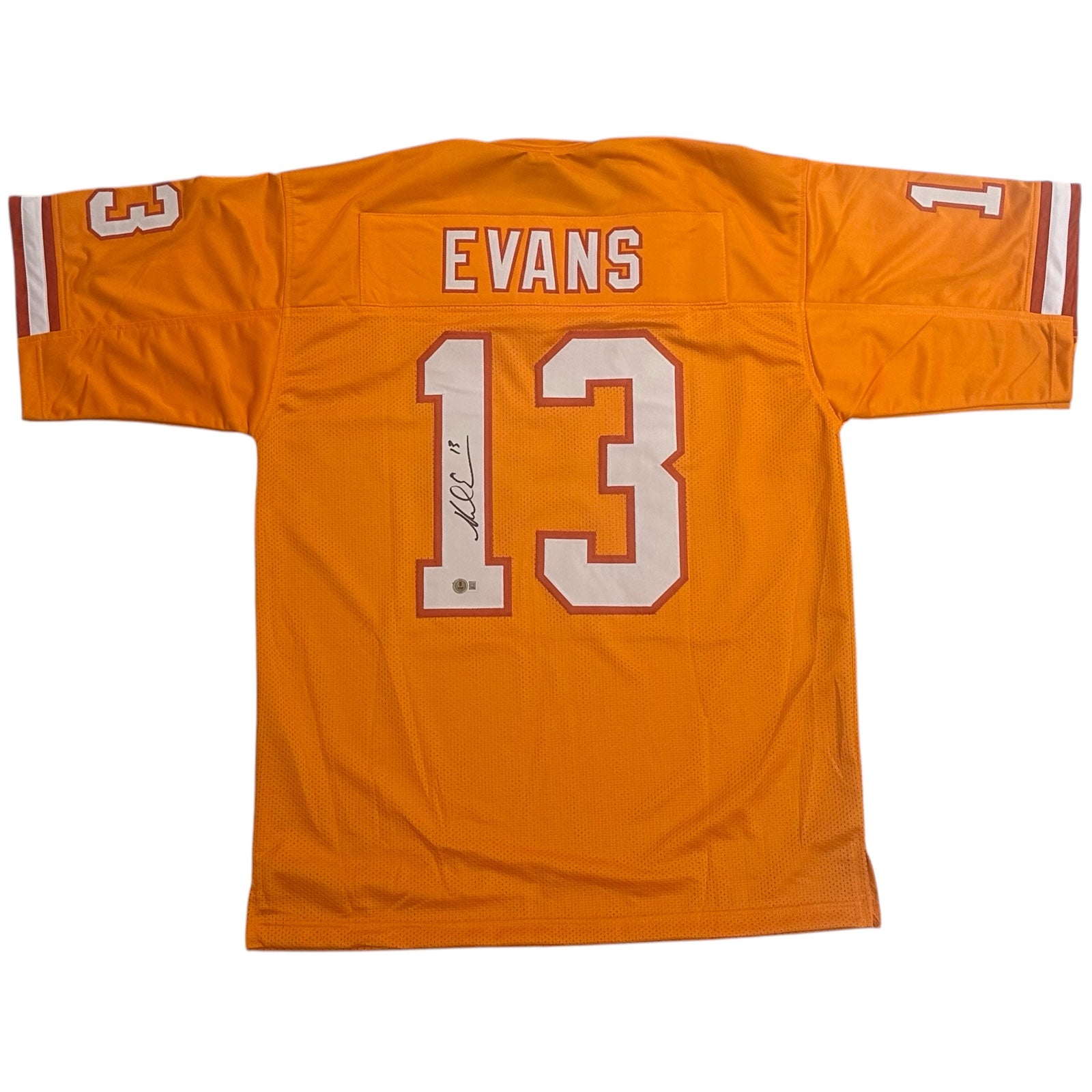Autographed Mike Evans Tampa Bay (Creamsicle #13) Custom Jersey - Beckett-Powers Sports Memorabilia