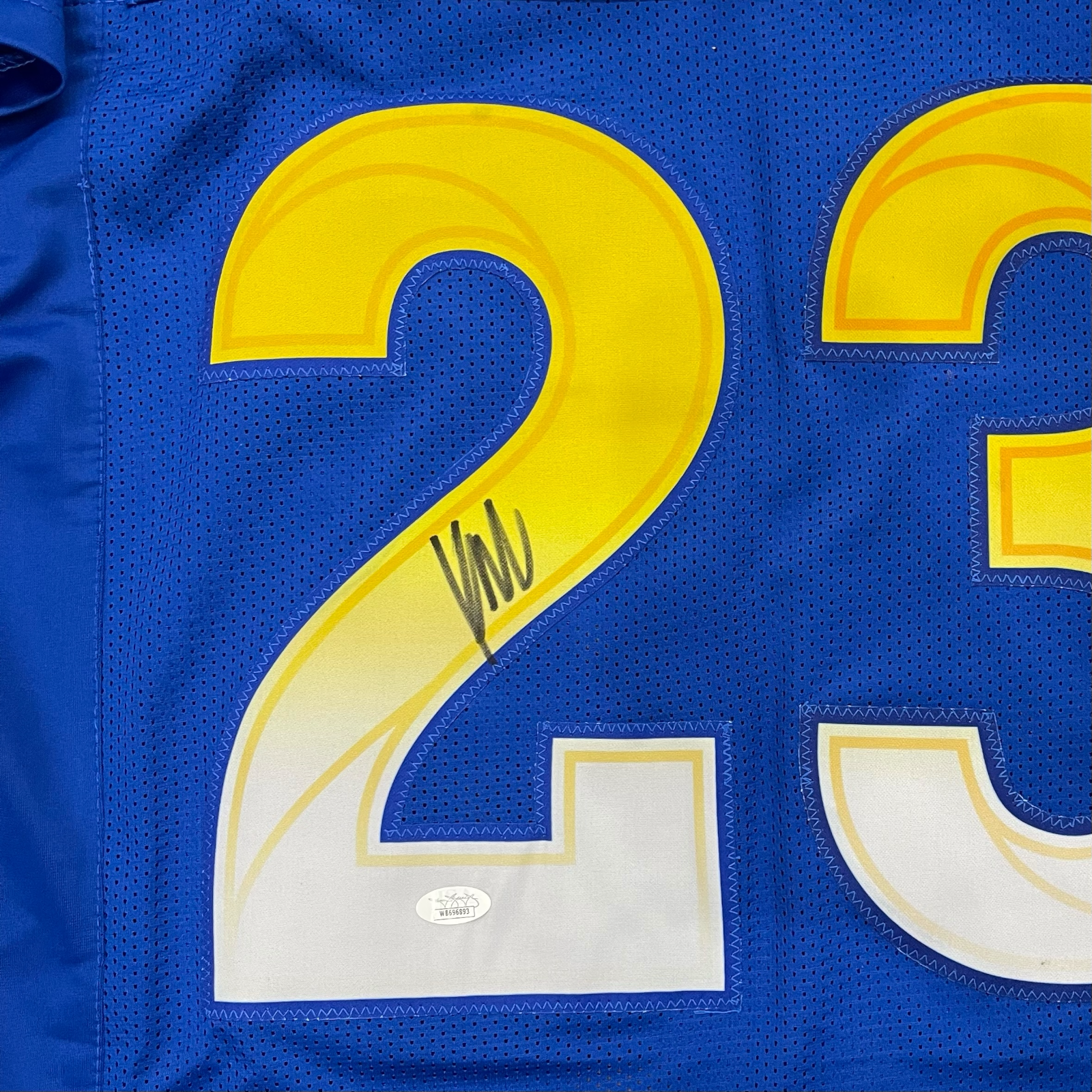 Autographed Kyren Williams Los Angeles (Blue #23) Custom Jersey - JSA-Powers Sports Memorabilia