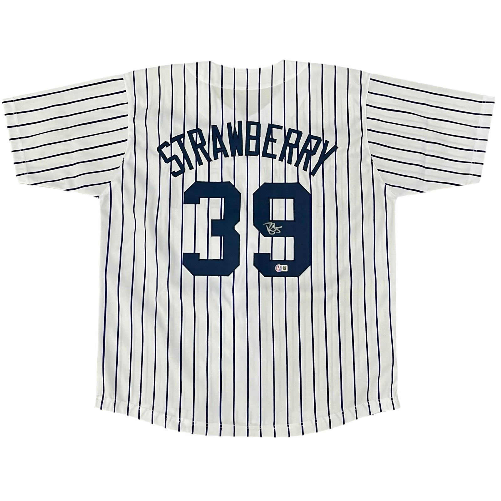 Autographed Darryl Strawberry New York Yankees (Pinstripe #39) Custom Jersey - Beckett-Powers Sports Memorabilia
