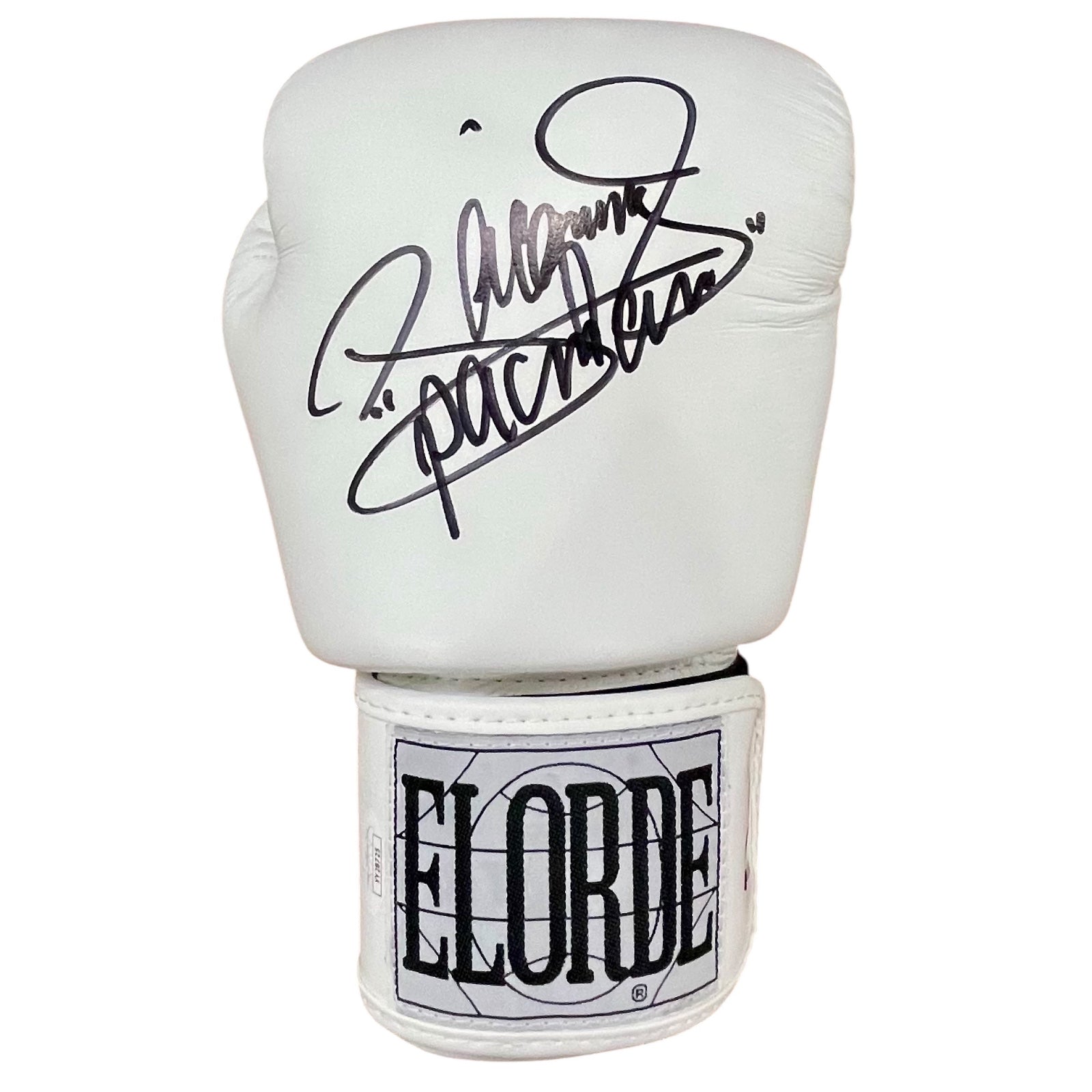 Autographed Manny Pacquiao (White) Boxing Glove w/ Pacman - JSA-Powers Sports Memorabilia