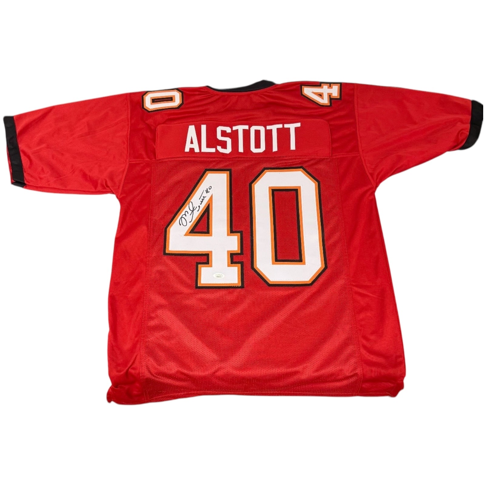 Autographed Mike Alstott Tampa Bay Buccaneers (Red #40) Custom Jersey - JSA-Powers Sports Memorabilia