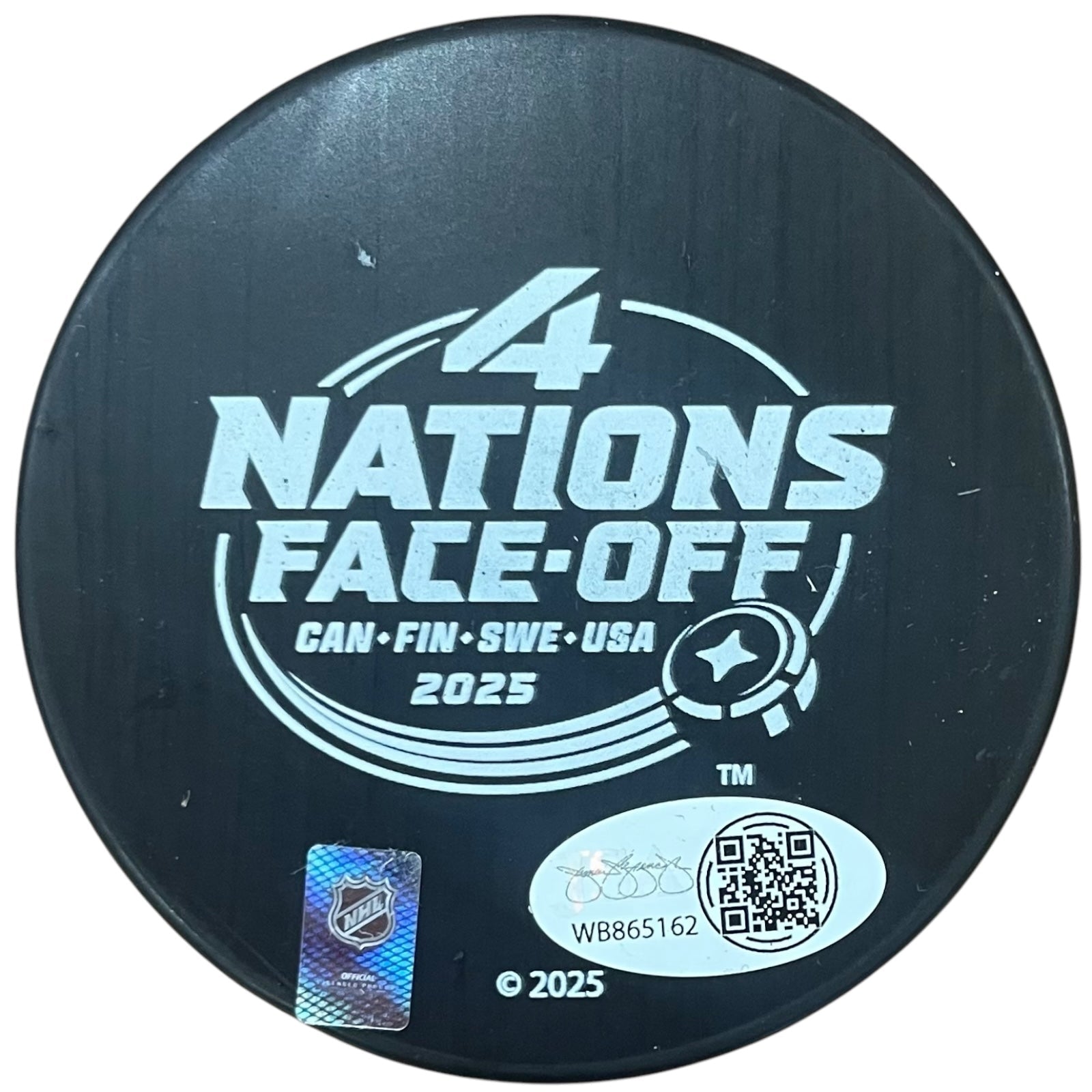 Autographed Matthew Tkachuk Team USA 4 Nations Hockey Puck - JSA-Powers Sports Memorabilia