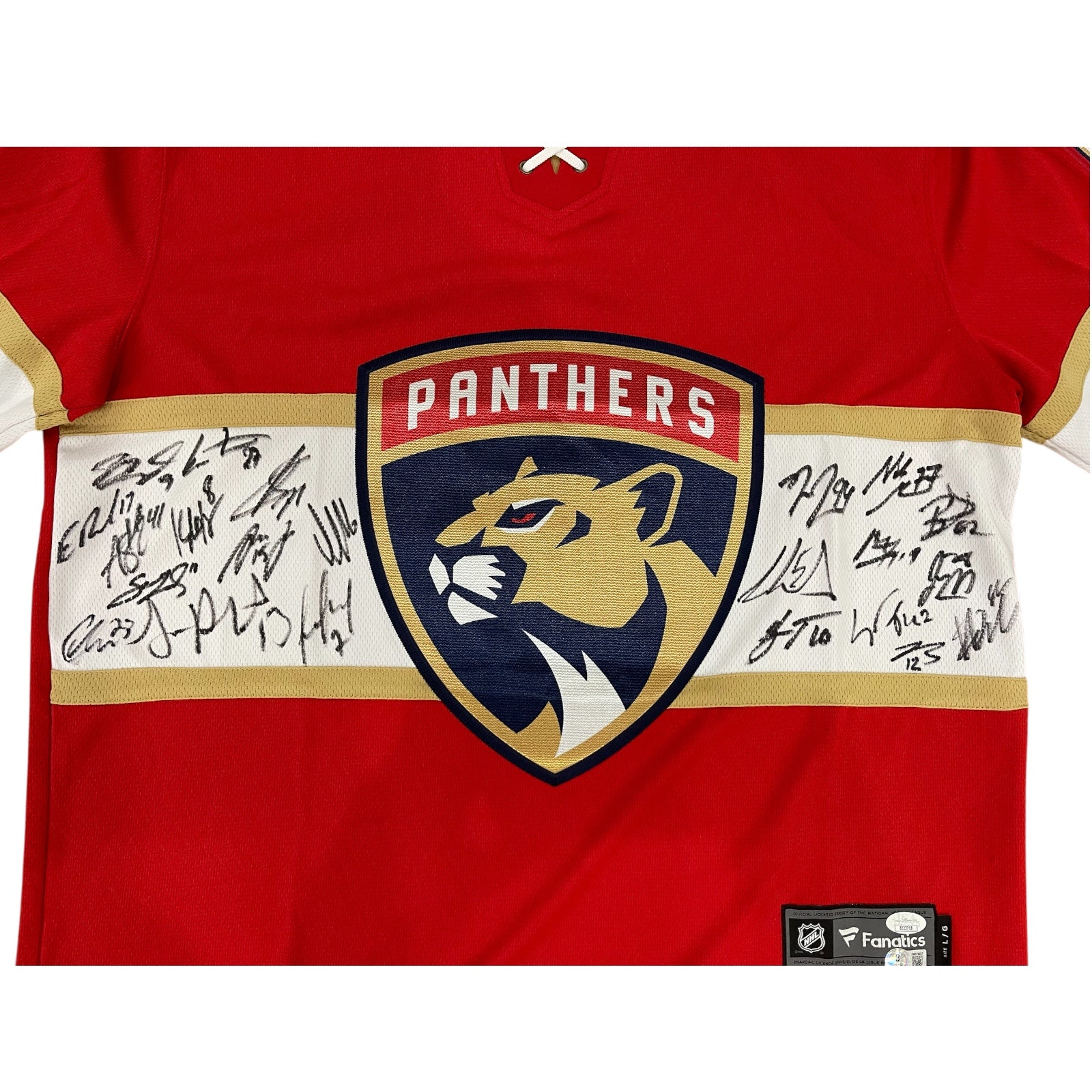 Autographed Florida Panthers 2024 Stanley Cup Champions Team Authentic Jersey - 23 Signatures - JSA, Beckett-Powers Sports Memorabilia