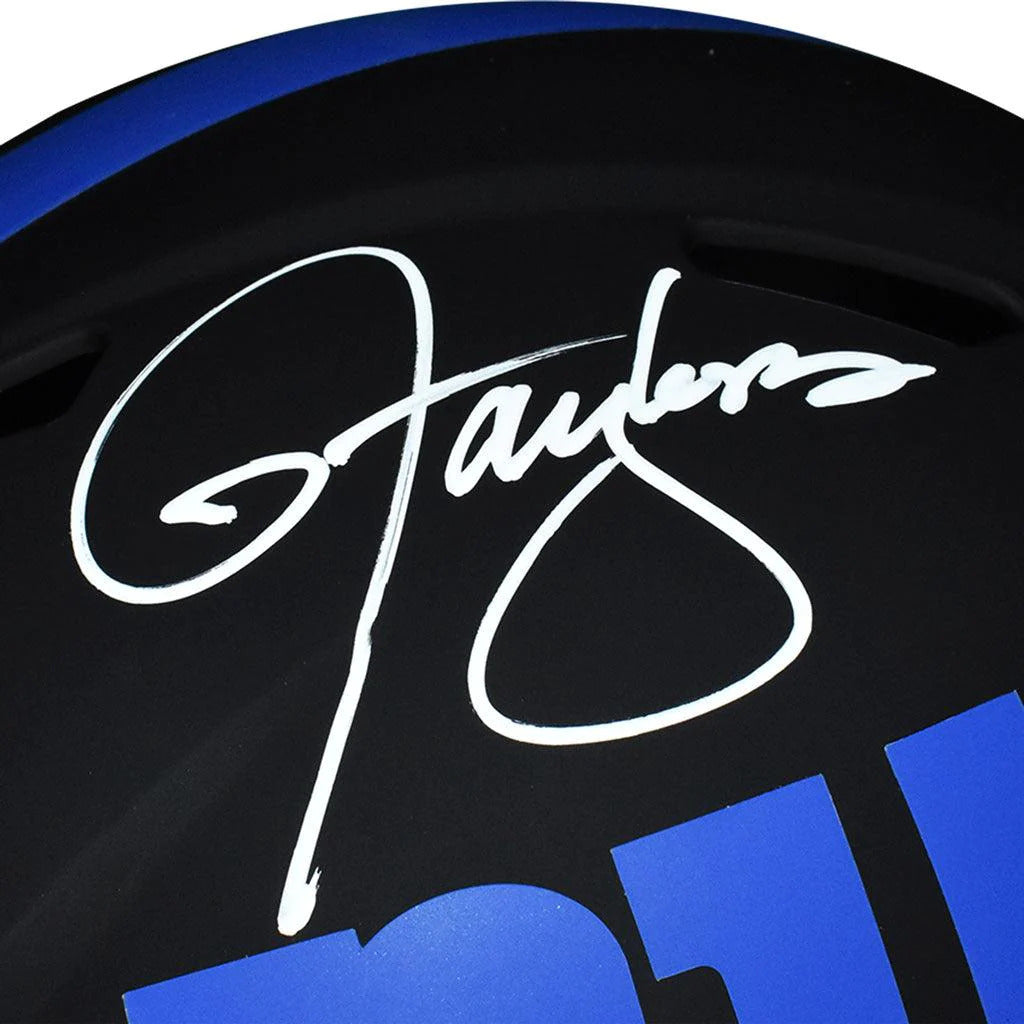 Autographed Lawrence Taylor New York Giants (ECLIPSE Alternate) Deluxe Full-Size Replica Helmet - Beckett-Powers Sports Memorabilia