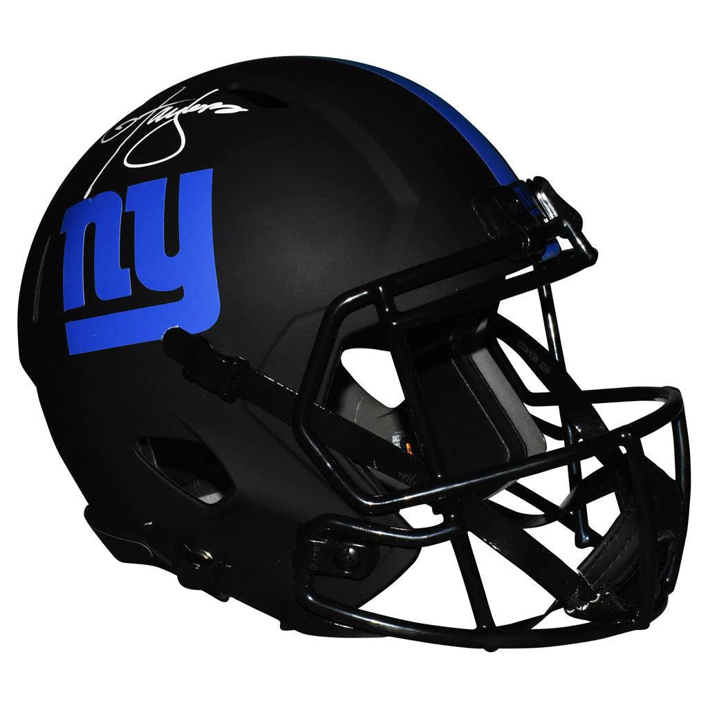 Autographed Lawrence Taylor New York Giants (ECLIPSE Alternate) Deluxe Full-Size Replica Helmet - Beckett-Powers Sports Memorabilia