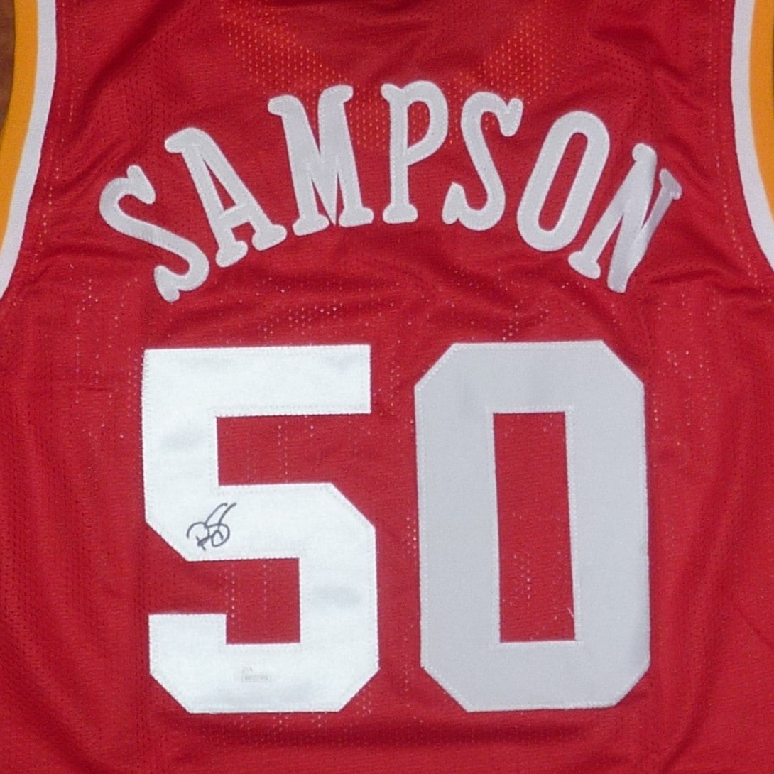 Autographed Ralph Sampson Houston (Red #50) Custom Jersey - JSA-Powers Sports Memorabilia