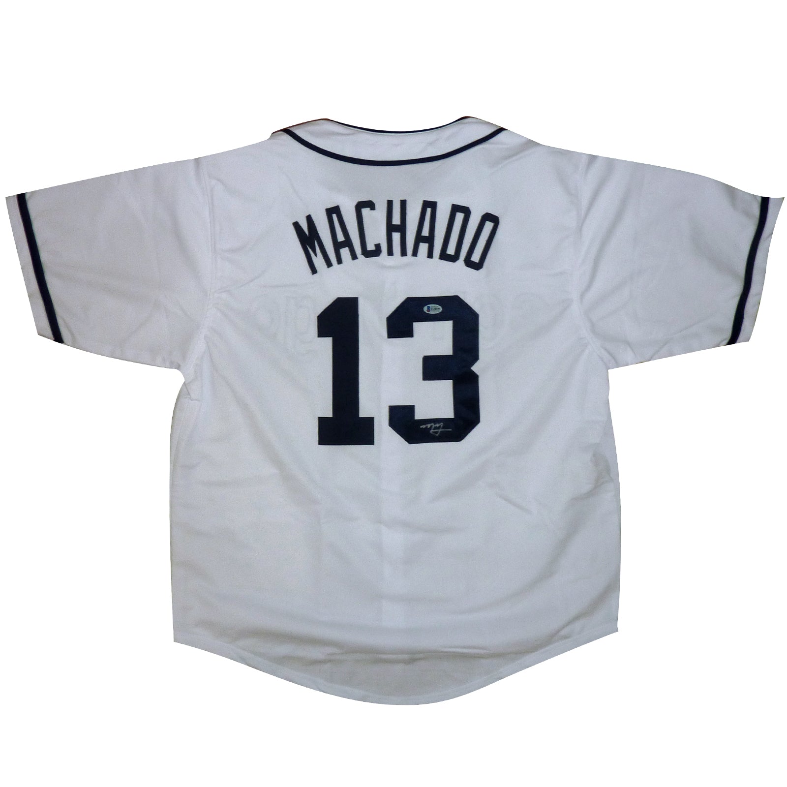 Autographed Manny Machado San Diego (White #13) Custom Jersey - PSA/DNA-Powers Sports Memorabilia