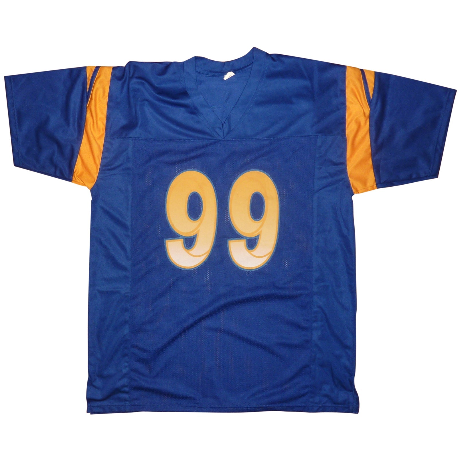 Autographed Aaron Donald Los Angeles (Blue #99) Custom Jersey - Beckett-Powers Sports Memorabilia