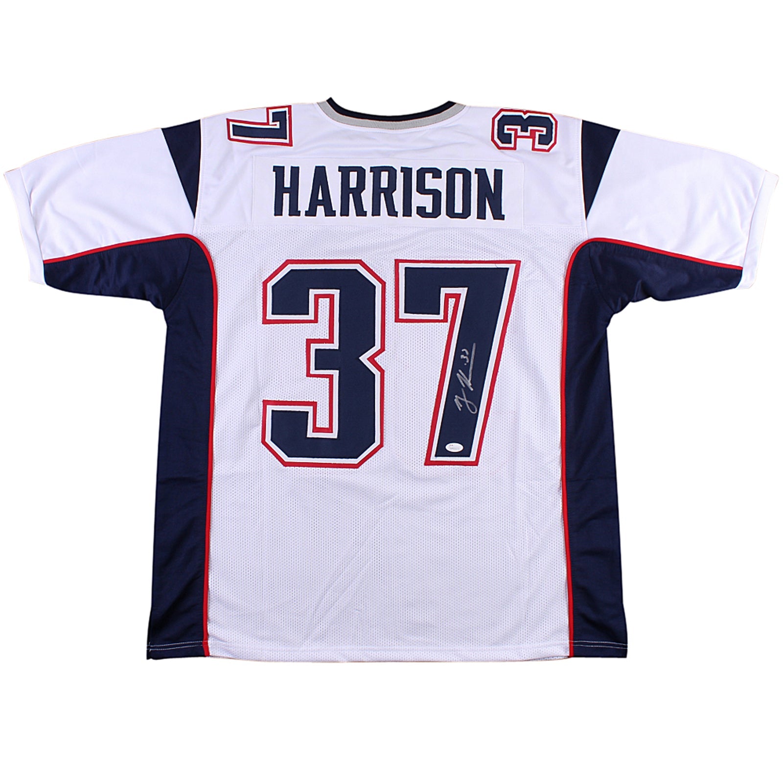 Autographed Rodney Harrison New England Patriots (White #37) Custom Jersey - JSA-Powers Sports Memorabilia