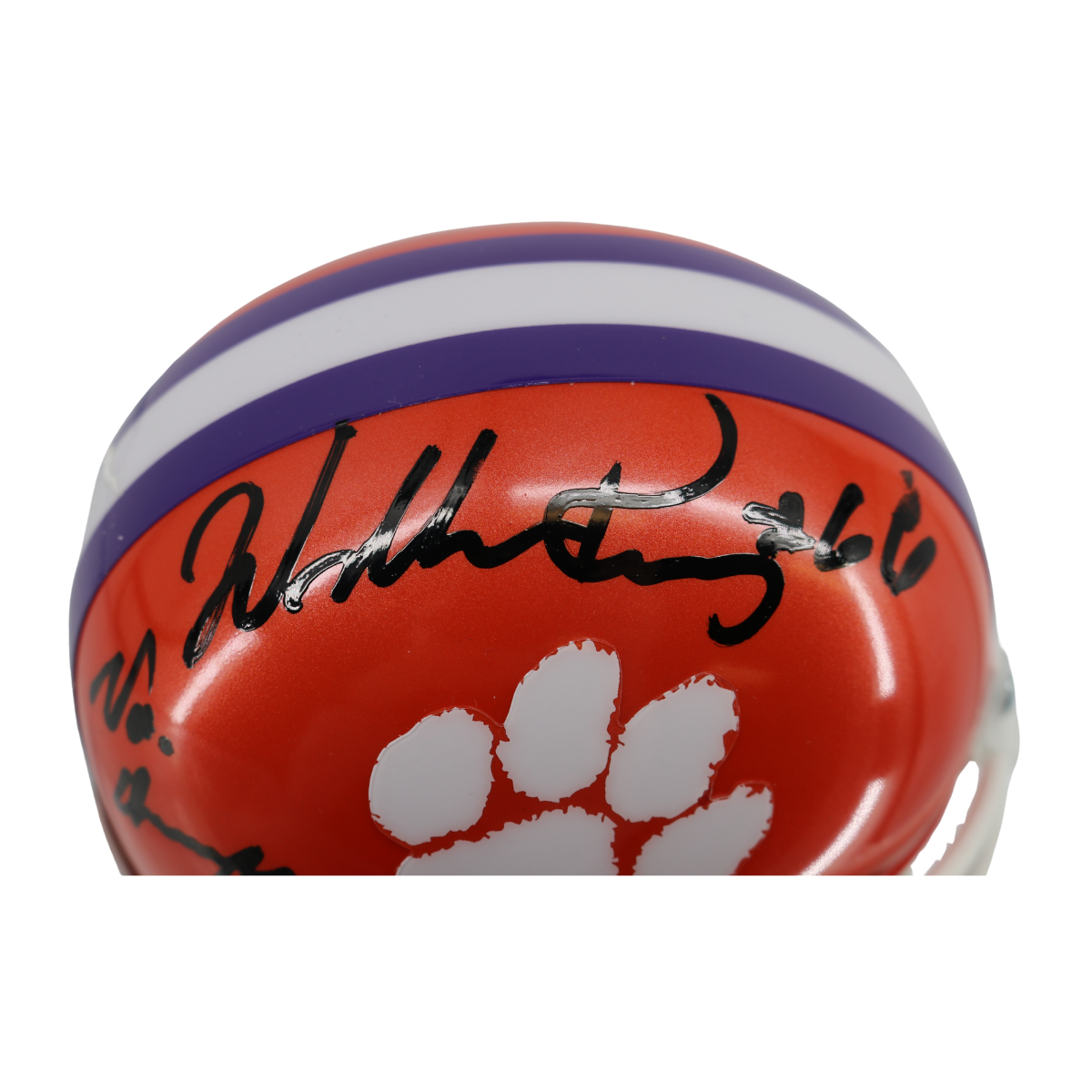 William Fridge Perry Clemson Tigers Signed Inscribed Mini Helmet-Powers Sports Memorabilia
