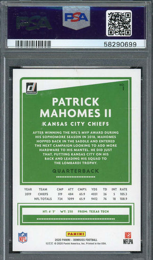 Patrick Mahomes 2020 Panini Donruss Red Press Proof Card #1 Graded PSA 10-Powers Sports Memorabilia