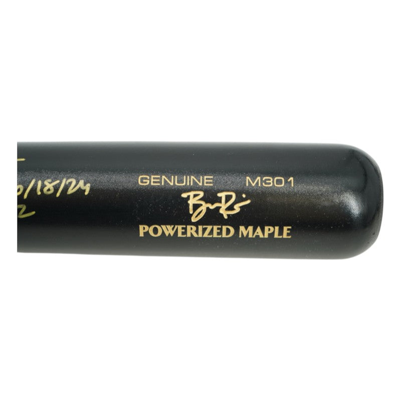 Ben Rice Yankees Signed Dual Inscribed MLB Debut El Arroz Louisville Slugger M301 Pro Model Bat-Powers Sports Memorabilia