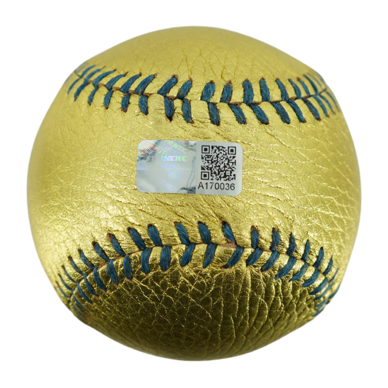 Mariano Rivera New York Yankees Signed Inscribed Hand Stitched Gold Baseball LE of 42-Powers Sports Memorabilia