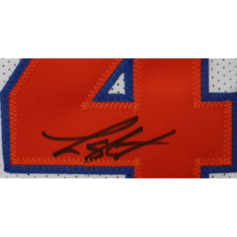 Landry Shamet New York Knicks Signed Pro Style White Jersey-Powers Sports Memorabilia