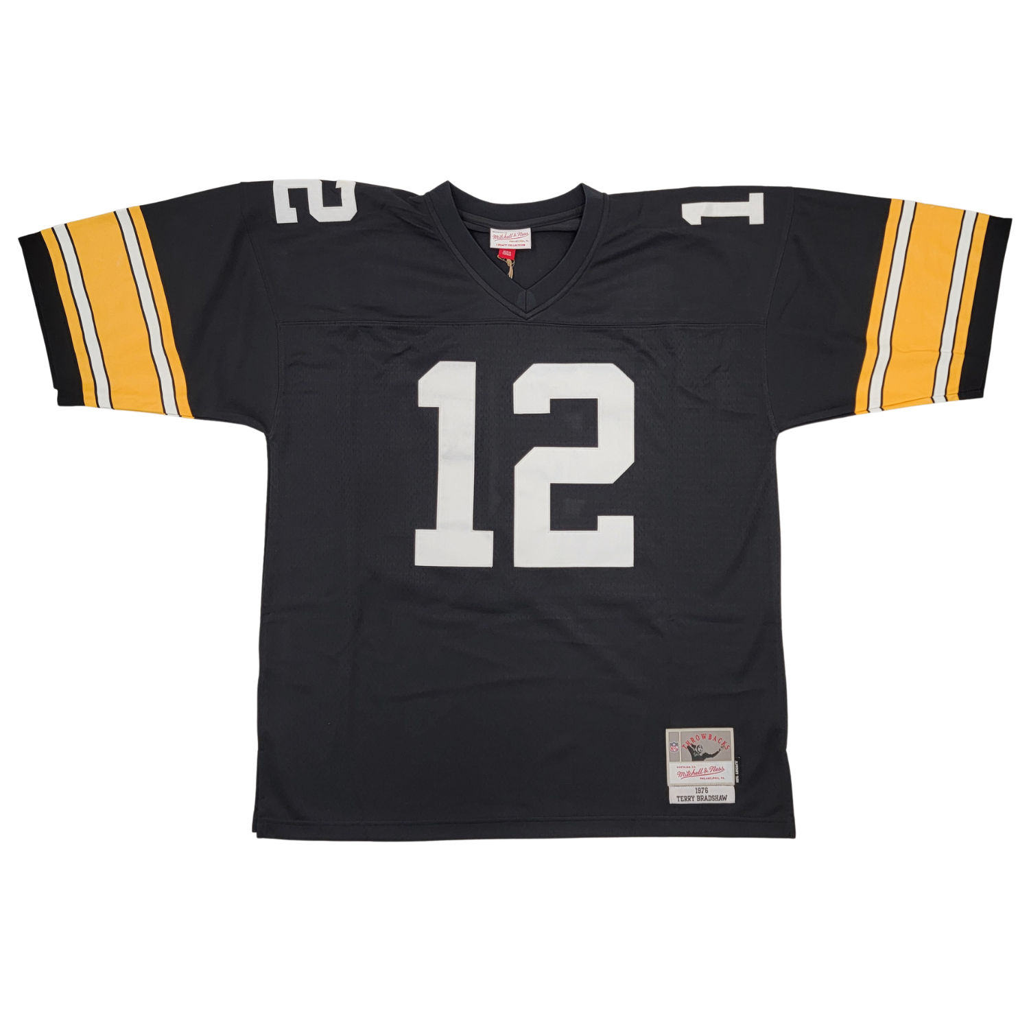 Terry Bradshaw Signed Pittsburgh Steelers Mitchell & Ness Jersey - Beckett-Powers Sports Memorabilia