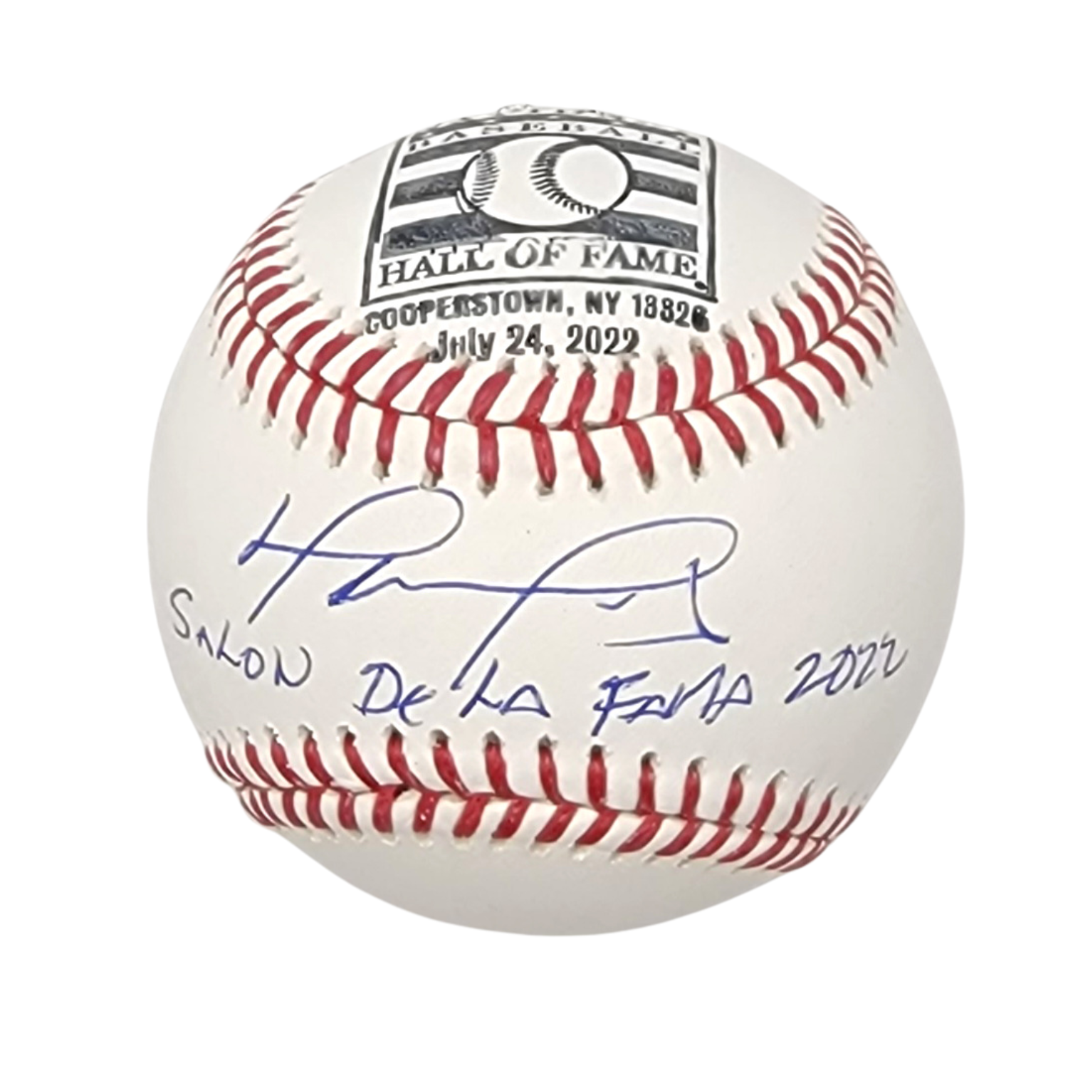David Ortiz Signed Boston Red Sox LTD ED MLB Baseball W/ Salon De Le Fama 2022 Stamp and Induction Day Postmark - Beckett-Powers Sports Memorabilia