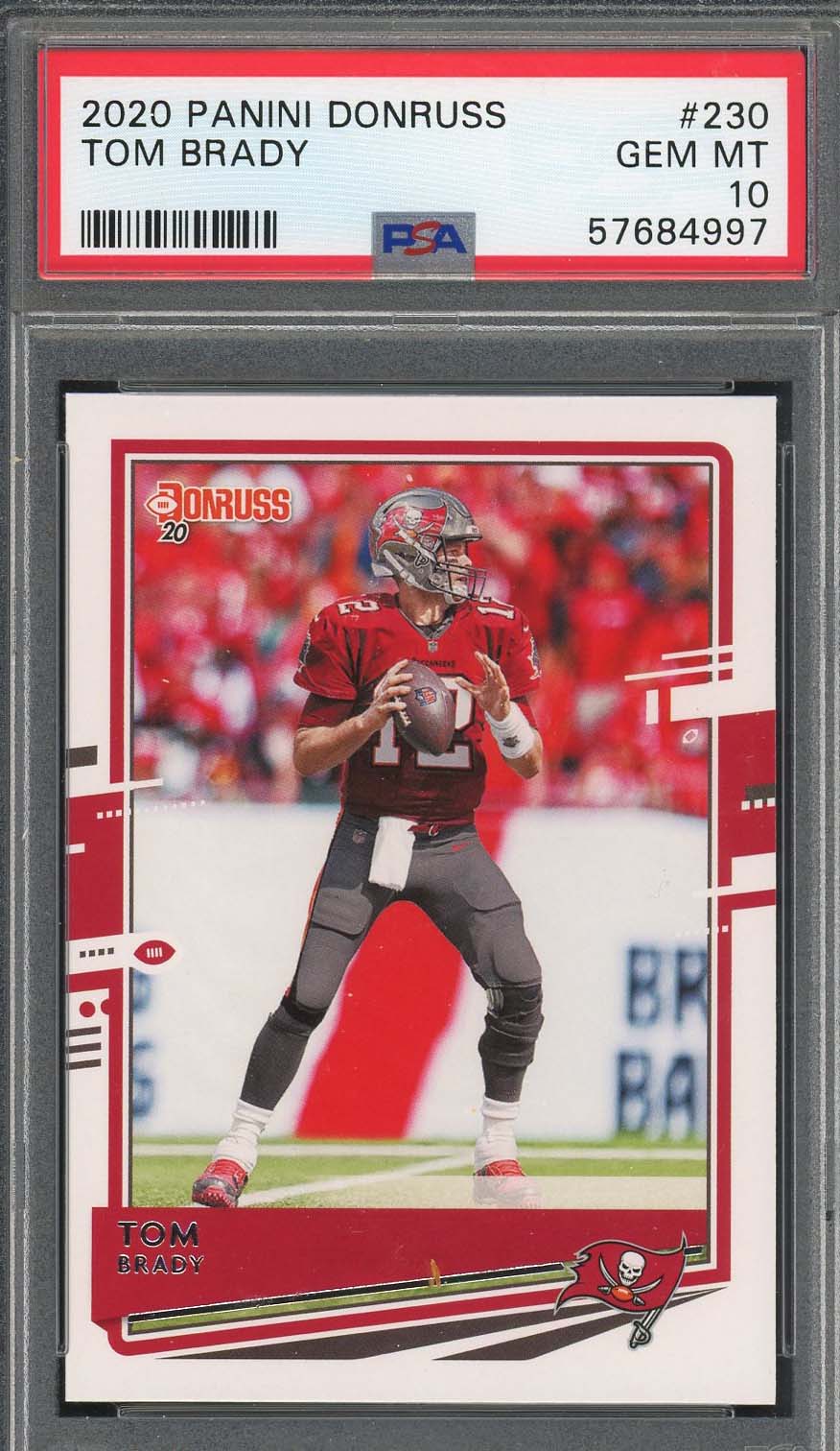 Tom Brady 2020 Panini Donruss Football Card #230 Graded PSA 10-Powers Sports Memorabilia