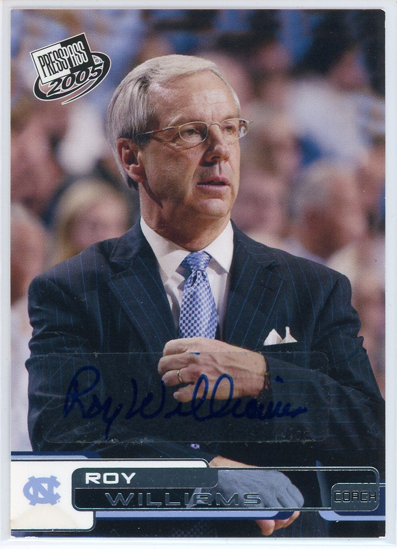 2005 Press Pass Roy Williams North Carolina Card Signed Sticker Auto Slightly Damaged-Powers Sports Memorabilia