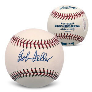 Bob Feller Autographed Cleveland Guardians Signed MLB Baseball With UV Display Case JSA COA W53498