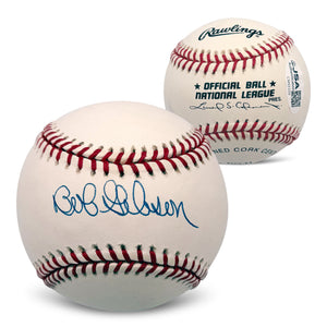 Bob Gibson Autographed St Louis Cardinals Signed National League Baseball With UV Display Case JSA COA CN93339