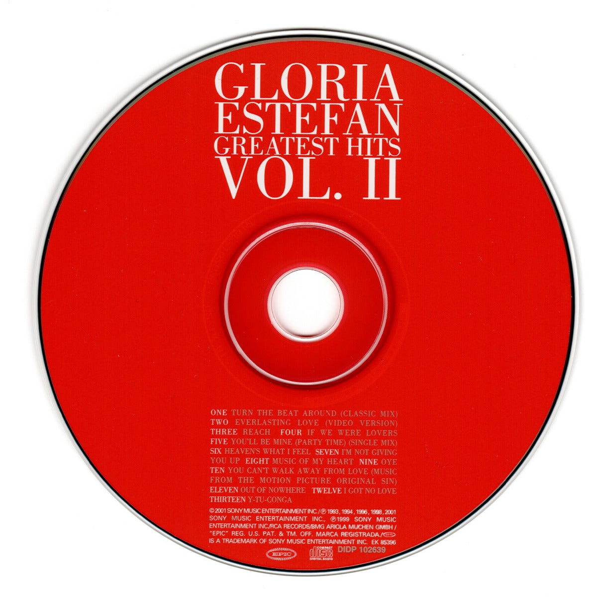 Gloria Estefan Signed Greatest Hits Vol. II CD Cover with Disc - Beckett-Powers Sports Memorabilia