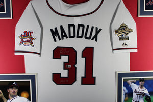 Greg Maddux Atlanta Braves Signed Framed Jersey HOF Beckett