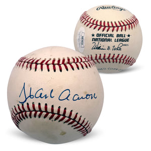 Hank Aaron Atlanta Braves Signed Baseball JSA YY94284