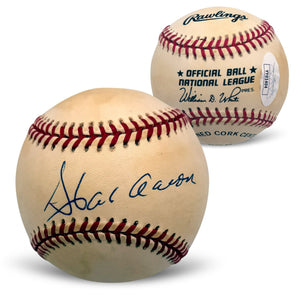 Hank Aaron Atlanta Braves Autographed Baseball JSA YY01404-Powers Sports Memorabilia
