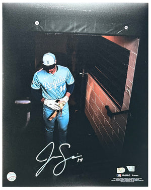 Jac Caglianone Autographed Kansas City Royals MLB Debut Signed Baseball 16x20 Photo Fanatics Authentic COA-Powers Sports Memorabilia