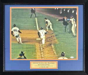 Mookie Wilson New York Mets Signed Framed 16x20 Photo PSA