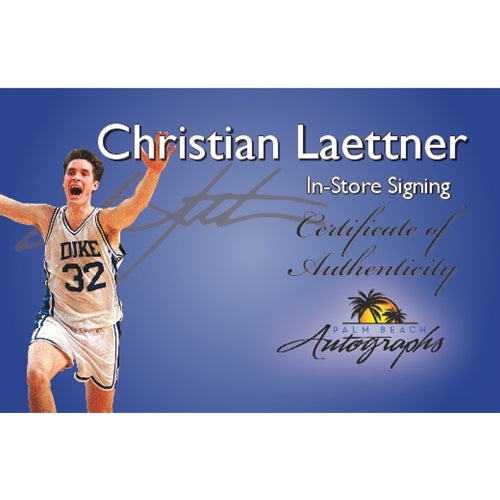 Autographed Christian Laettner Duke Blue Devils (Blue #32) Custom Jersey w/ "1991 & 1992 NCAA Champs"