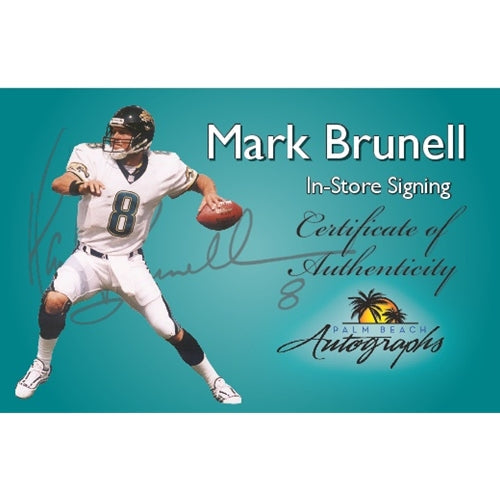 Autographed Mark Brunell Jacksonville Jaguars Logo Football-Powers Sports Memorabilia