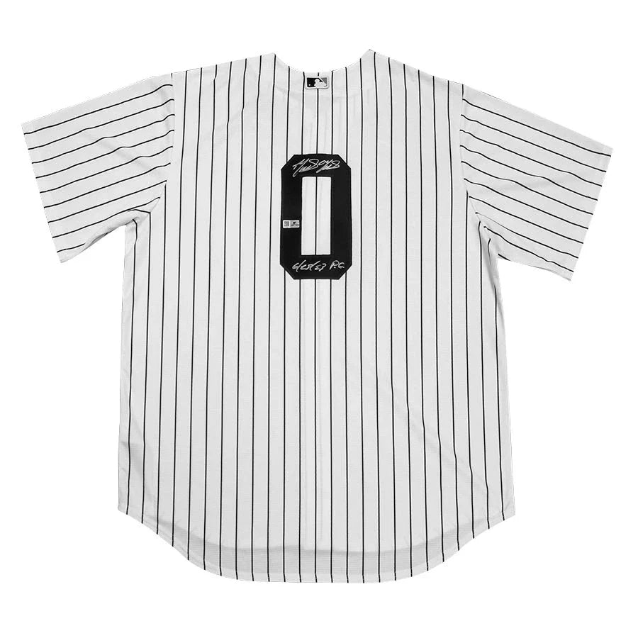 Domingo German New York Yankees Signed & Inscribed "PG 6/28/23" Home Replica Jersey-Powers Sports Memorabilia