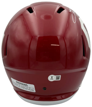 Sam Bradford Autographed Oklahoma Sooners 2008 Heisman Trophy Winner Signed Full Size Replica Football Helmet Beckett COA-Powers Sports Memorabilia
